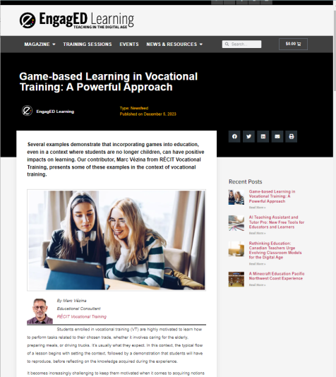 Game-based Learning in VT